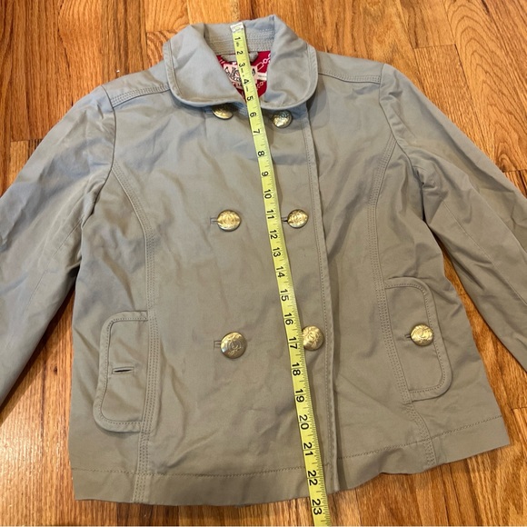 Juicy Couture Khaki Tan Military Jacket Double Button Size  14 Kids - Picture 7 of 11